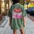 African Black Hope Breast Cancer Sunflower Hippie Women's Oversized Comfort T-shirt Back Print Moss