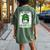 In August We Wear Green Gastroparesis Awareness Messy Bun Women's Oversized Comfort T-Shirt Back Print Moss