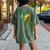 Butterfly Sunflower Gastroparesis Awareness Women's Oversized Comfort T-Shirt Back Print Moss