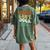 Sorry Can't Dog Bye Groovy Style Women's Oversized Comfort T-shirt Back Print Moss
