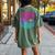Girls Trip Curacao 2023 Vacation Weekend Birthday Squad Women's Oversized Comfort T-shirt Back Print Moss