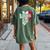 Italy For Girl Italian Heart Flag For Italia Women's Oversized Comfort T-shirt Back Print Moss