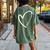 Be Kind Motivational Kindness Inspirational Encouragement Women's Oversized Comfort T-Shirt Back Print Moss