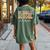 Middle School Crew Retro Groovy Vintage First Day Of School Women's Oversized Comfort T-Shirt Back Print Moss