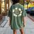 Mother Of The Bride Lovely Floral Wreath Wedding Women's Oversized Comfort T-Shirt Back Print Moss