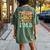Peace Out Seven I'm 8 Groovy 8Th Happy Birthday Boy Girl Women's Oversized Comfort T-shirt Back Print Moss