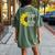 Proud Aunt Of A Class Of 2024 Graduate Sunflower Senior 2024 Women's Oversized Comfort T-Shirt Back Print Moss