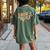 Retro Groovy Aunt Matching Family 1St Birthday Party Women's Oversized Comfort T-Shirt Back Print Moss