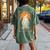 Tarot Of Floral Ghost Halloween Ghost In The Forest Gothic Women's Oversized Comfort T-shirt Back Print Moss