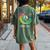 Tie Dye Sunflower Hippie Soul Hippy Peace Sign Daisy Flower Women's Oversized Comfort T-Shirt Back Print Moss