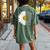Tu I Am Radiation Therapist Daisy Flower Costume Hippie Women's Oversized Comfort T-Shirt Back Print Moss