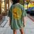 They Whispered To Her You Cant Withstand The Storm Sunflower Women's Oversized Comfort T-Shirt Back Print Moss