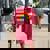Embrace Neurodiversity Rainbow Autism Awareness Women's Oversized Comfort T-shirt Back Print Crimson