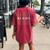 Be Kind Peace And Love Tie Dye Hippy Message Of Love Happy Women's Oversized Comfort T-Shirt Back Print Crimson