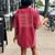 Mother Should I Trust The Government Funny Women's Oversized Graphic Back Print Comfort T-shirt Crimson