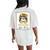 Purple Gold Football Mom Mother Football Vibes Women's Oversized Comfort T-Shirt Back Print Ivory