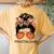 Basketball Mom Messy Bun Proud Mama Basketball Sunshades Women's Oversized Comfort T-Shirt Back Print Mustard