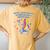 Beer & Hot Dogs & Hamburgers & Fireworks Funny 4Th Of July Women's Oversized Graphic Back Print Comfort T-shirt Mustard