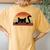 Black Cat Retro For Cat Lovers Cat Mother Cat Mom Cat Dad Women's Oversized Comfort T-Shirt Back Print Mustard
