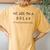 We Are On A Break Teachers During Summer Women's Oversized Comfort T-Shirt Back Print Mustard