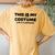 This Is My Costume Flamingo Halloween Costume T Women's Oversized Comfort T-Shirt Back Print Mustard