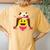 Cowgirl Halloween Costume Graphic Women's Oversized Comfort T-Shirt Back Print Mustard