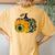 Cute Thanksgiving For Wife Pumpkin Camouflage Sunflower Women's Oversized Comfort T-Shirt Back Print Mustard