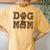 Dog Mom Leopard Messy Bun Dogs Lover Women's Oversized Comfort T-Shirt Back Print Mustard