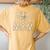 Dog Mom Pitbull With Daisy Pitbull Mom Women's Oversized Comfort T-Shirt Back Print Mustard
