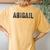 First Name Abigail Girl Grunge Sister Military Mom Custom Women's Oversized Comfort T-Shirt Back Print Mustard