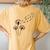 Flower Dandelion Otters For Otter Lover Otter Women's Oversized Comfort T-Shirt Back Print Mustard