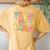 Groovy 5Th Birthday Five Is A Vibe 5 Year Old Girls Boys Women's Oversized Comfort T-Shirt Back Print Mustard