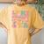 In My Groovy Lunch Lady Era Cafeteria Crew Back To School Women's Oversized Comfort T-Shirt Back Print Mustard