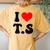 I Heart Love Ts Taylor Name Love Women Women's Oversized Comfort T-Shirt Back Print Mustard