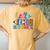 Hello 3Rd Grade Leopard Tie Dye Pencil Cute Teacher Women's Oversized Comfort T-Shirt Back Print Mustard