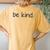 Be Kind A Positive Acts Of Kindness Minimalist Women's Oversized Comfort T-Shirt Back Print Mustard