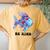 Be Kind Rainbow Fish Teacher Life Teaching Back To School Women's Oversized Comfort T-Shirt Back Print Mustard