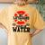 My Lifeguard Walks On Water Christian Christianity T Women's Oversized Comfort T-Shirt Back Print Mustard