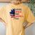 Loves Jesus And America Too Sunflower Women's Oversized Graphic Back Print Comfort T-shirt Mustard