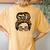 Mom Life Mama Leopard Pattern Glasses Women's Oversized Comfort T-Shirt Back Print Mustard