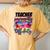 Permanent Teacher Offduty Tiedye Last Day Of School Women's Oversized Comfort T-Shirt Back Print Mustard