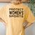 Protect Women's Sports Save Title Ix High School College Women's Oversized Comfort T-Shirt Back Print Mustard