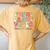 Retro First Day Of School Second Grade Vibes Back To School Women's Oversized Comfort T-Shirt Back Print Mustard
