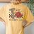 Retro T Is For Teacher’S Aide Leopard Back To School Women's Oversized Comfort T-Shirt Back Print Mustard