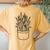 Sansevieria Snake Plant Mother-In-Law's Tongue Women's Oversized Comfort T-Shirt Back Print Mustard