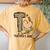 T Is For Teacher’S Aide Back To First Day Of School Leopard Women's Oversized Comfort T-Shirt Back Print Mustard