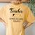 Teacher Summer Recharge Required Teacher School Elementary Women's Oversized Comfort T-Shirt Back Print Mustard