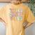 Third Grade Vibes Retro 3Rd Grade Teacher 1St Day Of School Women's Oversized Comfort T-Shirt Back Print Mustard