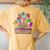 All Together Now Summer Reading 2023 Boho Flowers Floral Women's Oversized Comfort T-Shirt Back Print Mustard