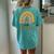 1St Grade Teacher Leopard Rainbow Girls Back To School Women's Oversized Comfort T-Shirt Back Print Chalky Mint